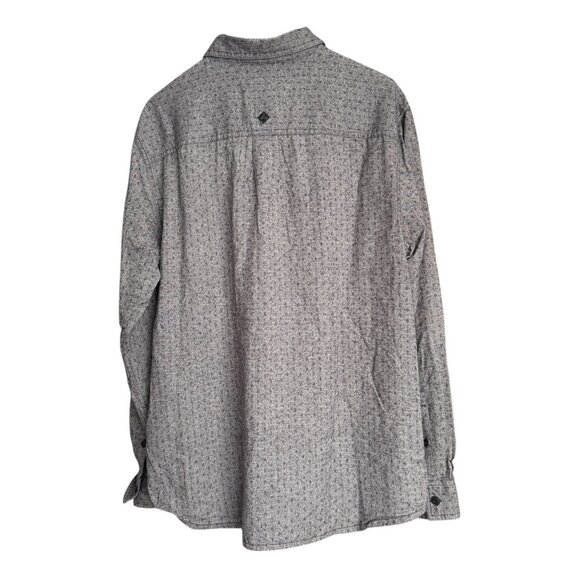 Mens Prana Grey Button-Up Long-Sleeve Shirt X-Large Cotton Blend Made In India - Picture 2 of 16